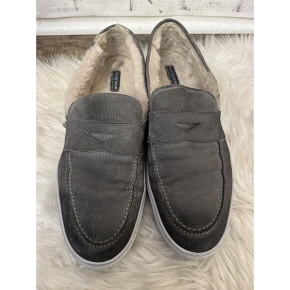 Ross & Snow‎ Matteo Genuine Shearling Loafer Sneaker USA 13 Water Resistant Gray main image 11